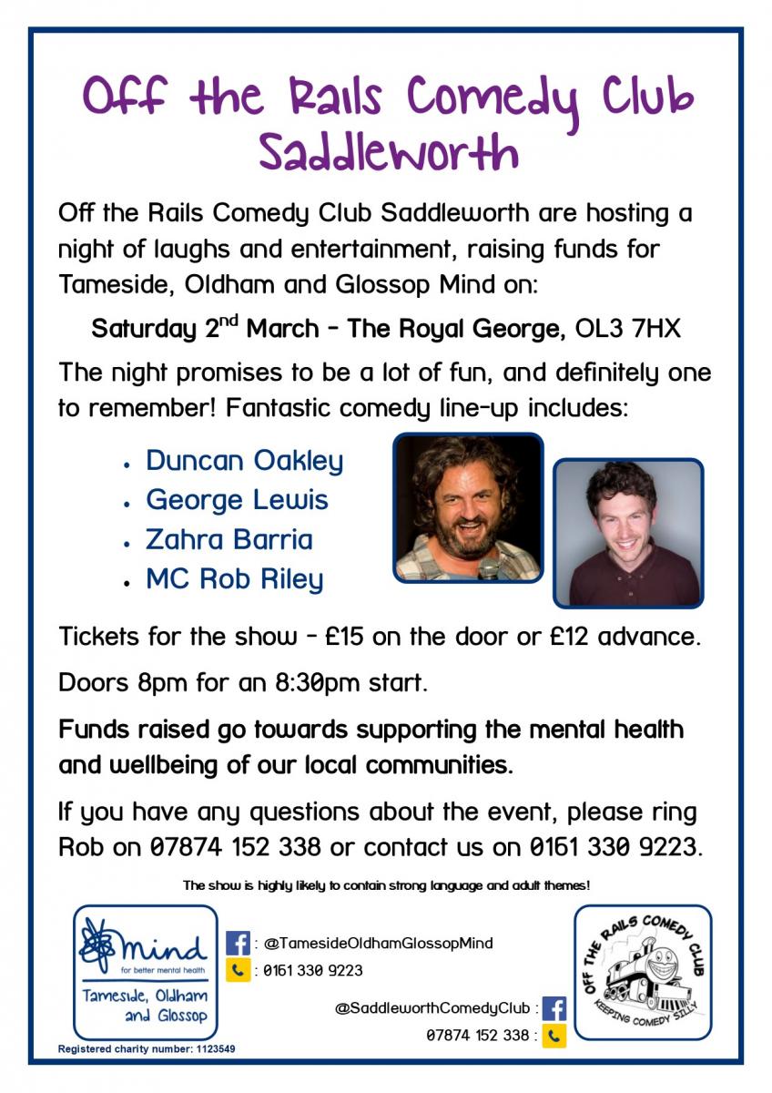 Off the Rails Comedy Club Poster